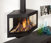 HAVÉ Black Stealth gashaard in moderne woonkamer met zicht op vlammen