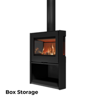 Wanders Black Sapphire zwarte houtkachel met zichtbare vlammen