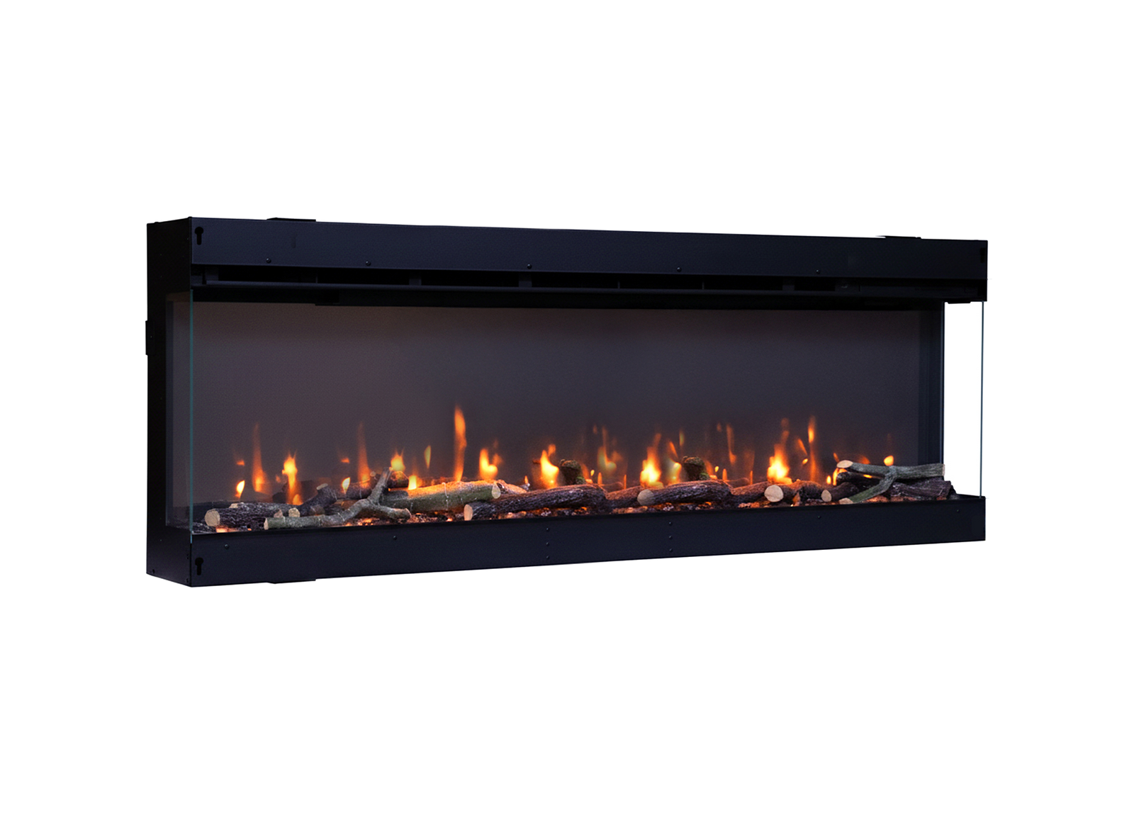 Charlton & Jenrick i-1100e Slim elektrische haard met vlammen en houtblokken