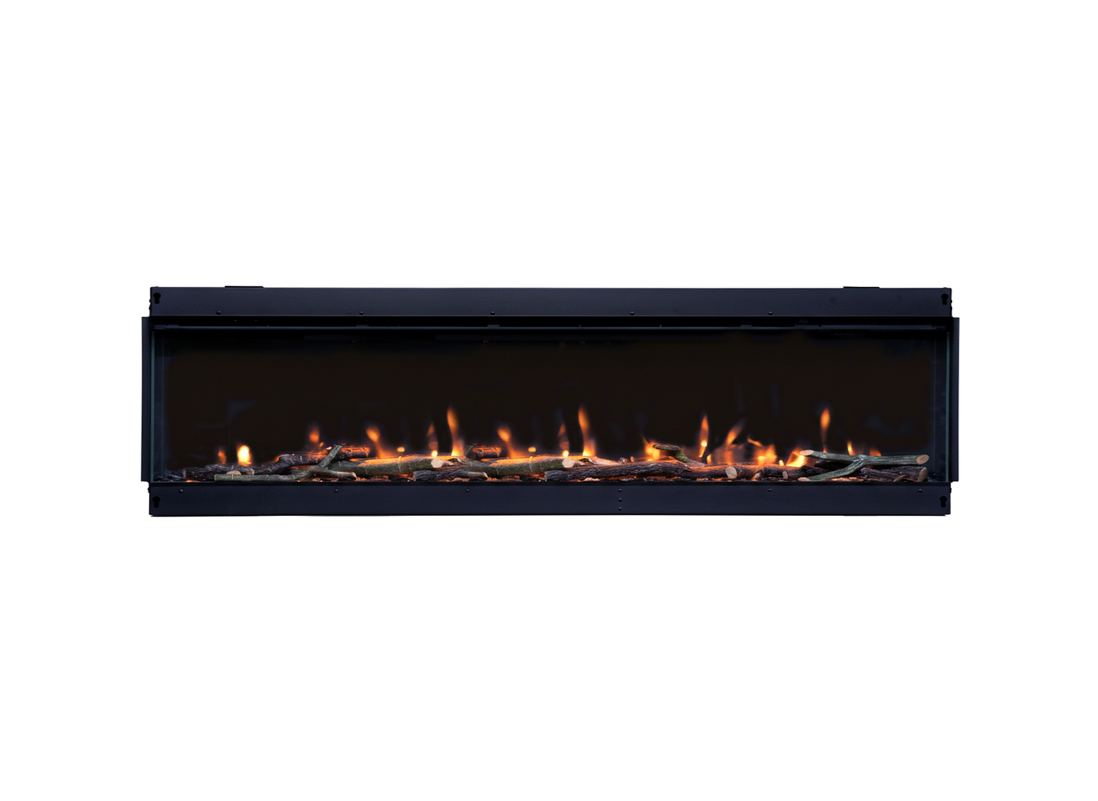 Charlton & Jenrick i-1500e Slim inzethaard met smalle vlammen en houtblokken