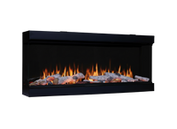 Charlton & Jenrick Luminosa 110 inbouwhaard met houtblokken en vlammen