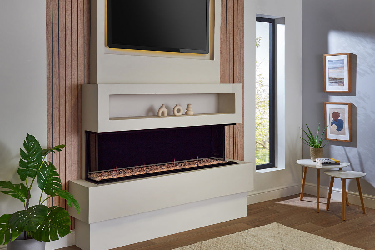 Charlton & Jenrick Luminosa 150 haard in moderne woonkamer