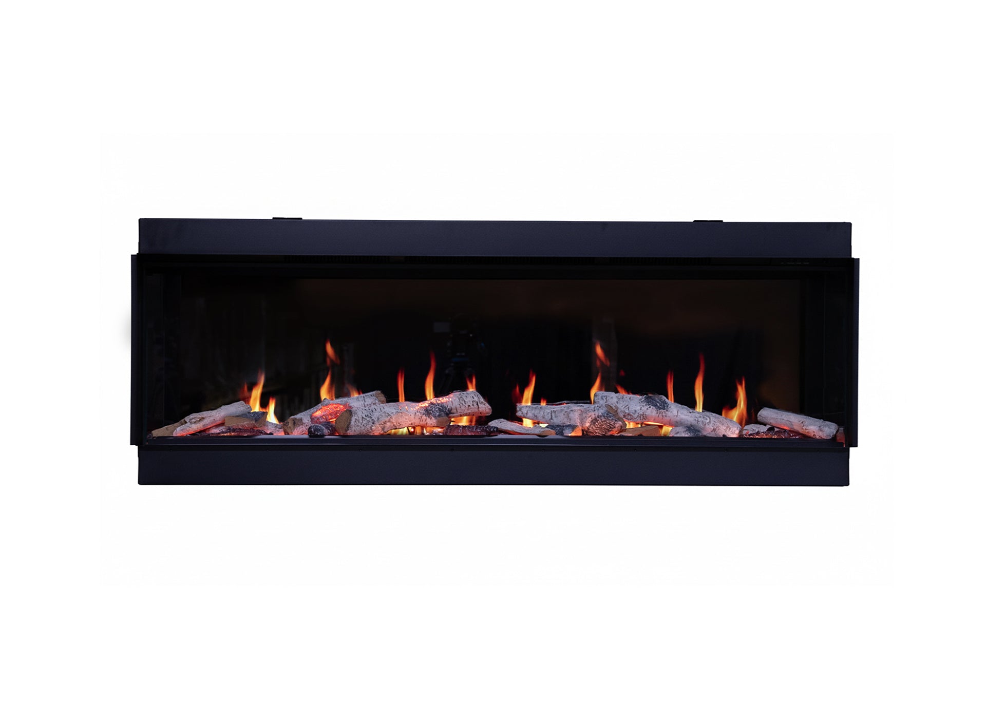 Charlton & Jenrick Luminosa 150 inbouwhaard met houtblokken en vlammen