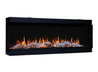 Charlton & Jenrick Luminosa 185 zwarte inbouwhaard met vlammen en houtblokken