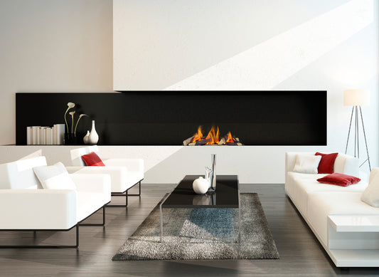 Dimplex Opti-myst Cassette 600 LED haard in moderne woonkamer