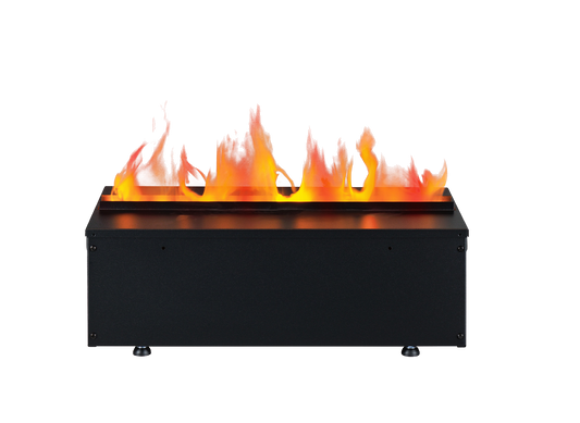 Dimplex Cassette 500 Retail Multi Colour Optimyst met vlammen op witte achtergrond