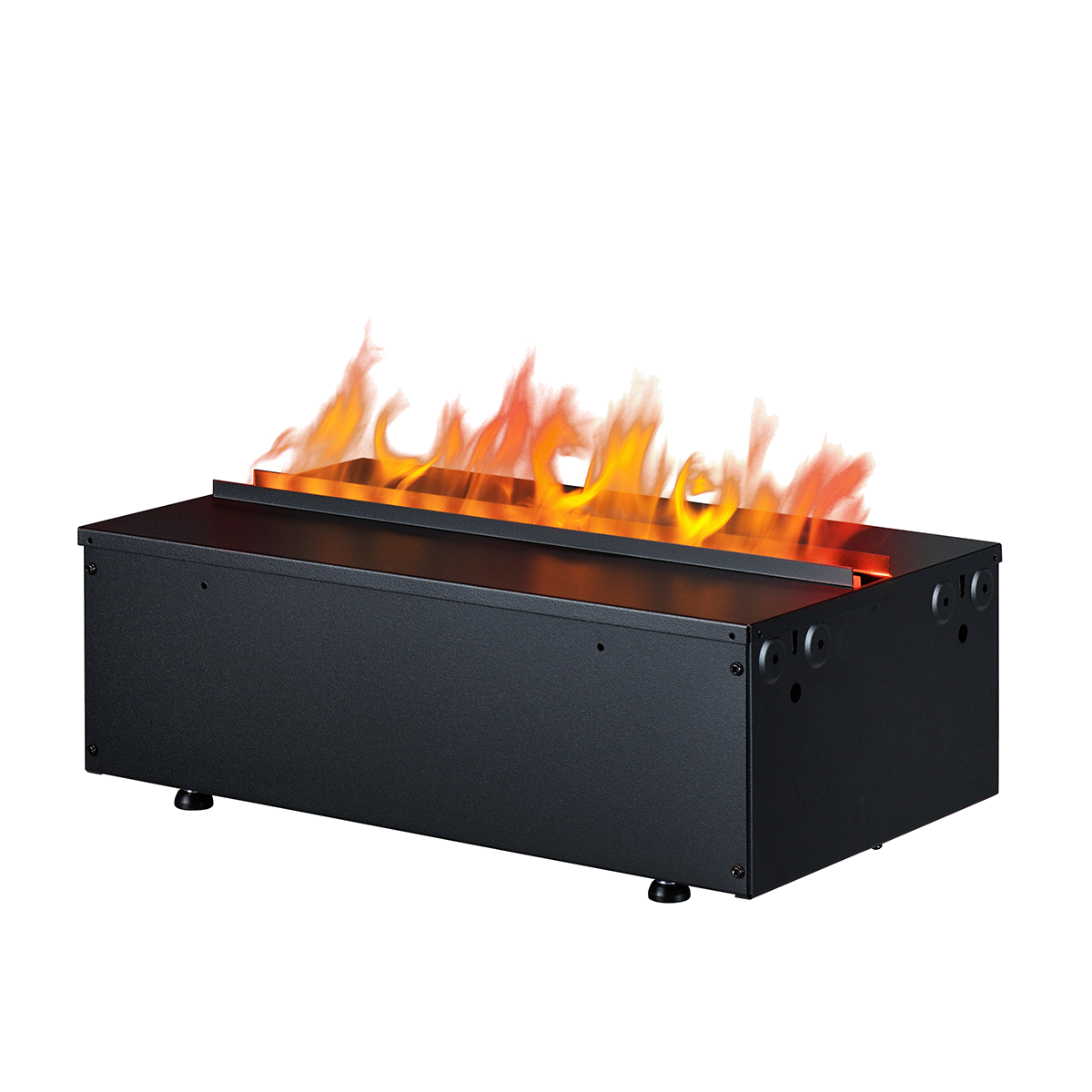 Dimplex Cassette 500 Retail Multi Colour Optimyst met vlammen op witte achtergrond