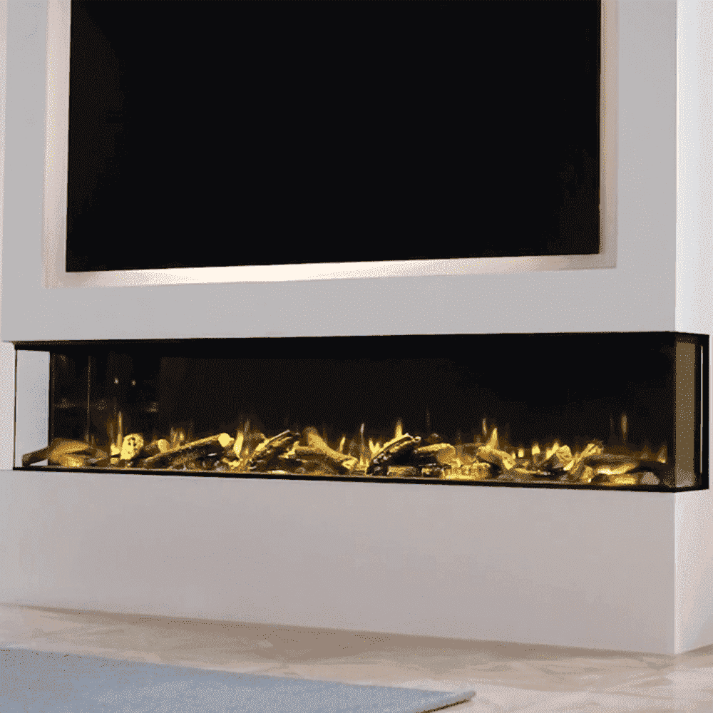 Charlton & Jenrick i-2200e Deep in witte wand, met brede haardvuurstrook