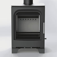 Charlton & Jenrick Purevision Countryman houtkachel, frontaal op witte achtergrond