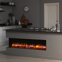 Charlton & Jenrick Ecoflame i-1500e in een moderne keuken-eiland