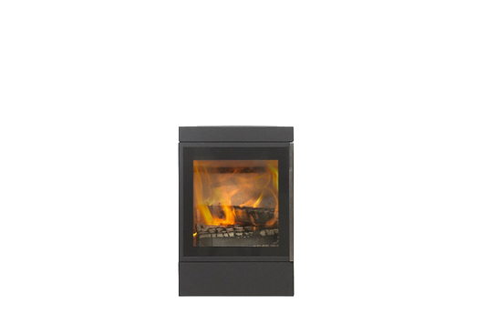 Jydepejsen Cubic Wall zwarte wandkachel met brandend vuur