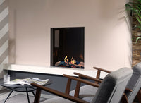 Element4 Cupido 70 Bio ingebouwd in woonkamer met vlammen