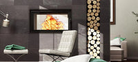 Nordic Fire Tunnel in moderne woonkamer met zichtbare vlammen
