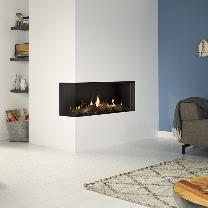 DRU Global 120 Corner BF ingebouwd in moderne woonkamer