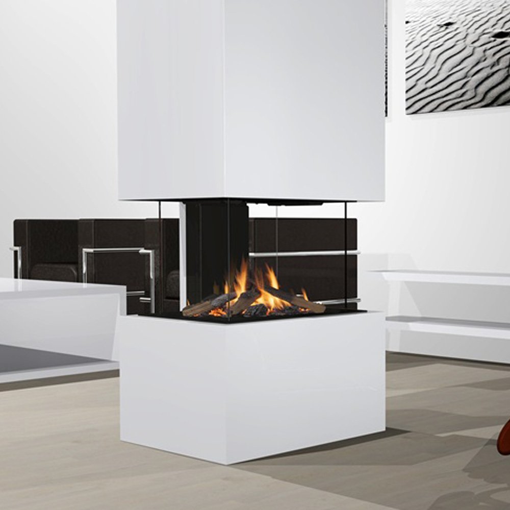 Wanders Danta 500 vijfzijdig haard in moderne woonkamer