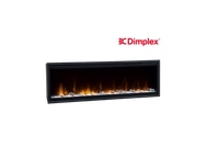 Dimplex Ignite XL 50 inch inbouwhaard met vlammen op witte achtergrond