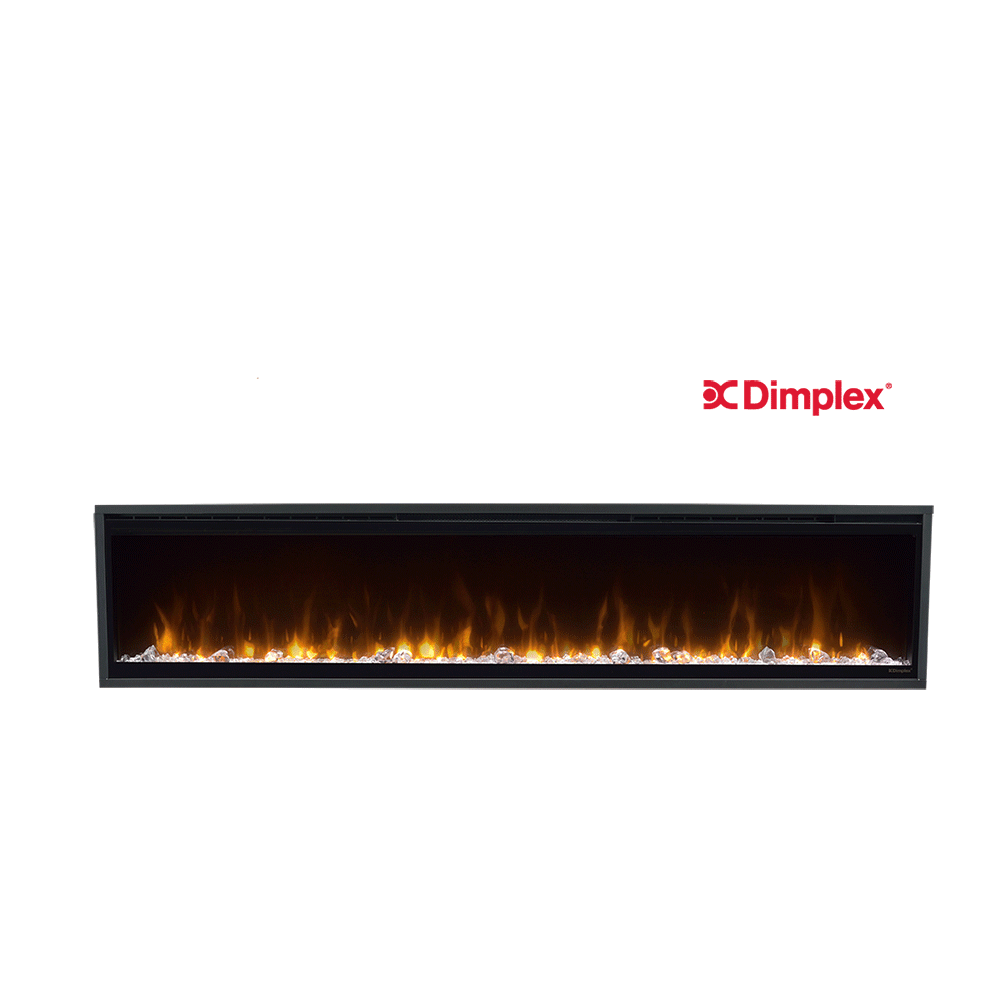 Dimplex Ignite XL 74" elektrische haard met lange vlammen, op witte achtergrond