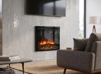 Dimplex Spark 23 elektrische haard met vlameffect in een moderne woonkamer