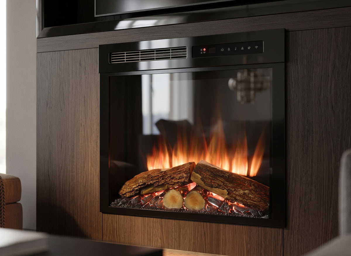 Dimplex Spark 23 elektrische haard met vlammeneffect in een modern interieur