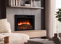 Dimplex Spark 26 elektrische haard met vlameffect in een moderne woonkamer