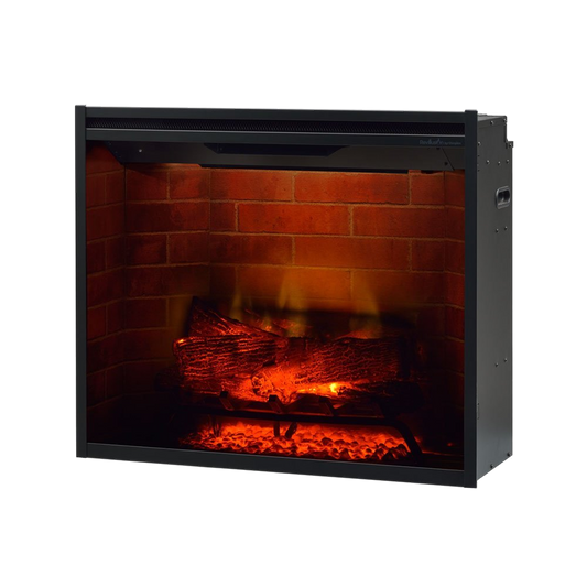 Dimplex Revillusion Firebox 30 met gloeiend hout en baksteenachterwand