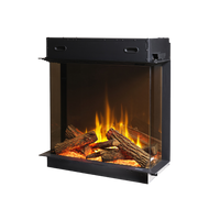 Dimplex Aspire 30 elektrische haard met vlammen en houtblokken, geïsoleerd