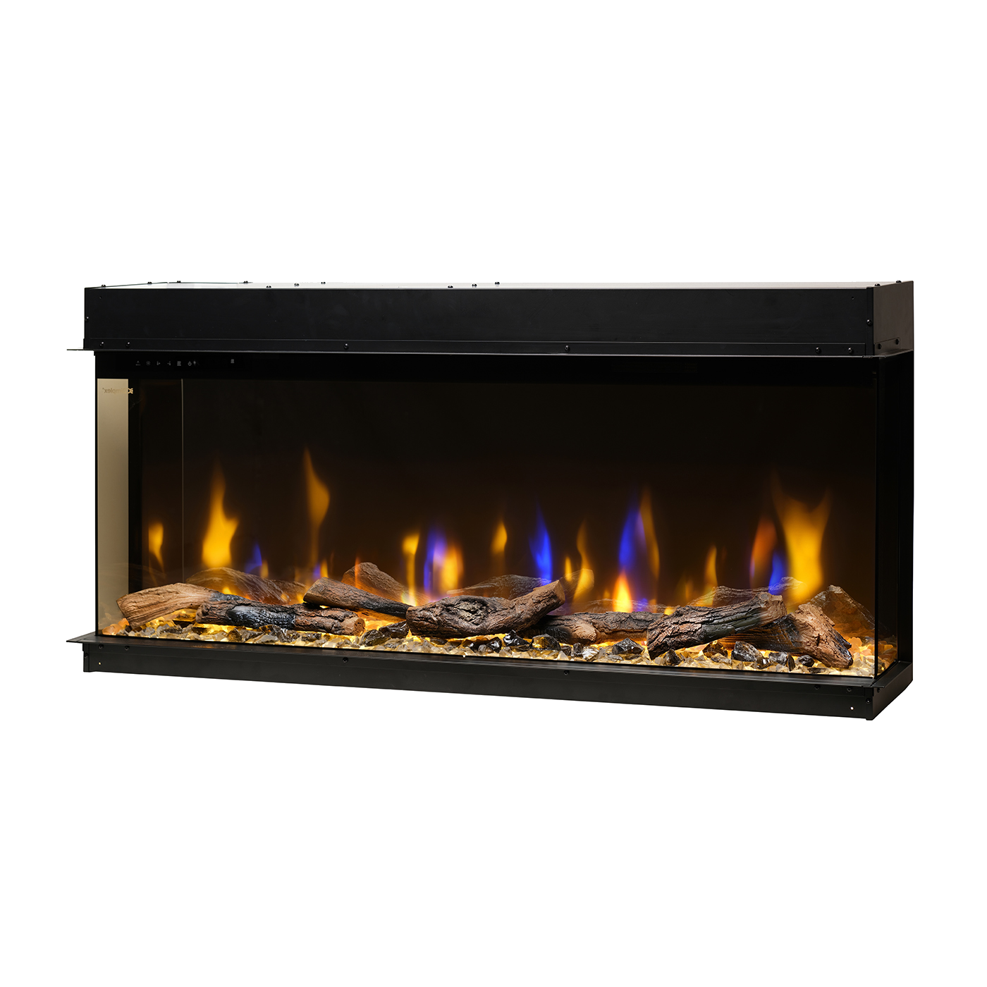 Dimplex Ignite Bold 50 in zwart met vlammen en houtblokken