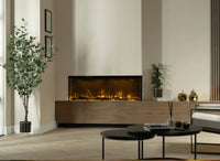 Dimplex Ignite Bold 60 ingebouwd in moderne woonkamer
