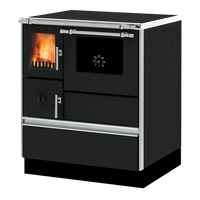 Alfa Plam Dominant 70 kookkachel zwart met zichtvenster en oven