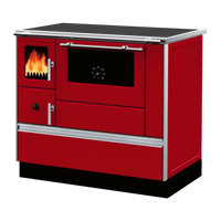 Alfa Plam Dominant 90 rood fornuis met brandende oven