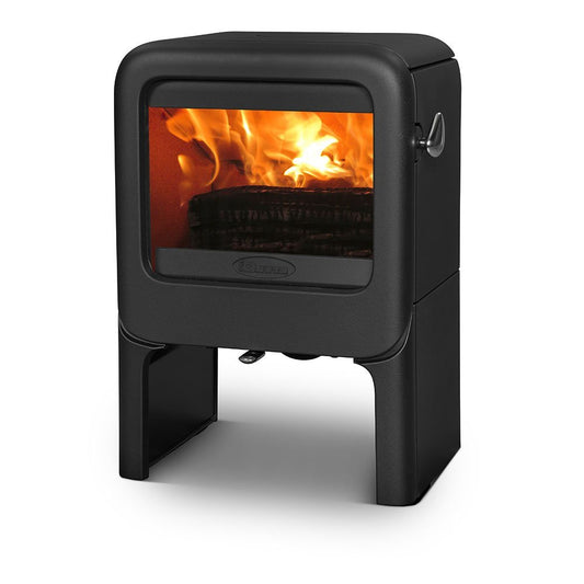Dovre Rock350 TB houtkachel met zicht op vlammen