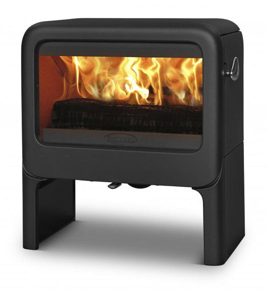 Dovre Rock500 TB vrijstaande kachel met brandend vuur