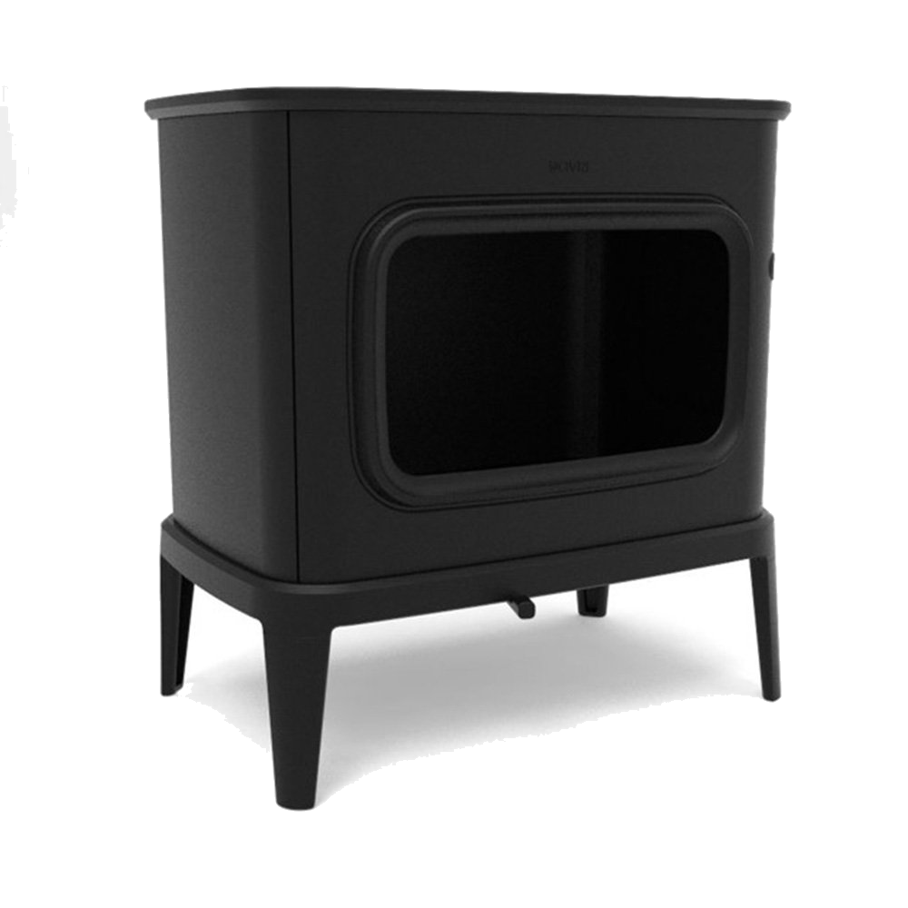 Dovre SAGA 301 zwarte houtkachel op witte achtergrond