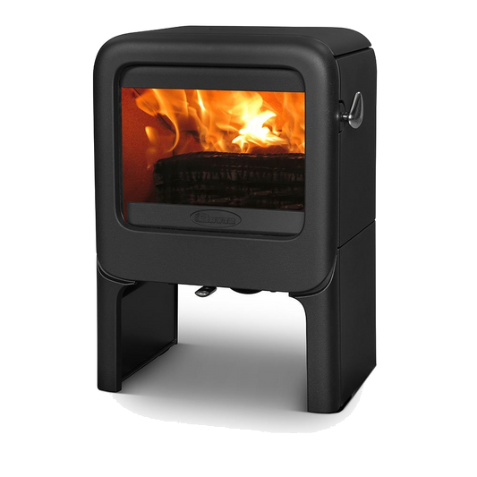 Dovre Rock350 TB houtkachel met zicht op vlammen