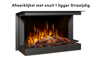 Fair Fires Tru Vizion Solution insert 650 Driezijdig inzethaard met vlammen