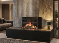 Dimplex e-MatriX 800/500 III Driezijdig met vlameffect in modern interieur