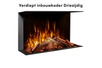 Fair Fires Tru Vizion Solution insert 650 Driezijdig met vlammen en houtblokken