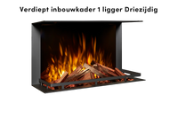 Fair Fires Tru Vizion Solution insert 650 driezijdig met vlammen en houtblokken