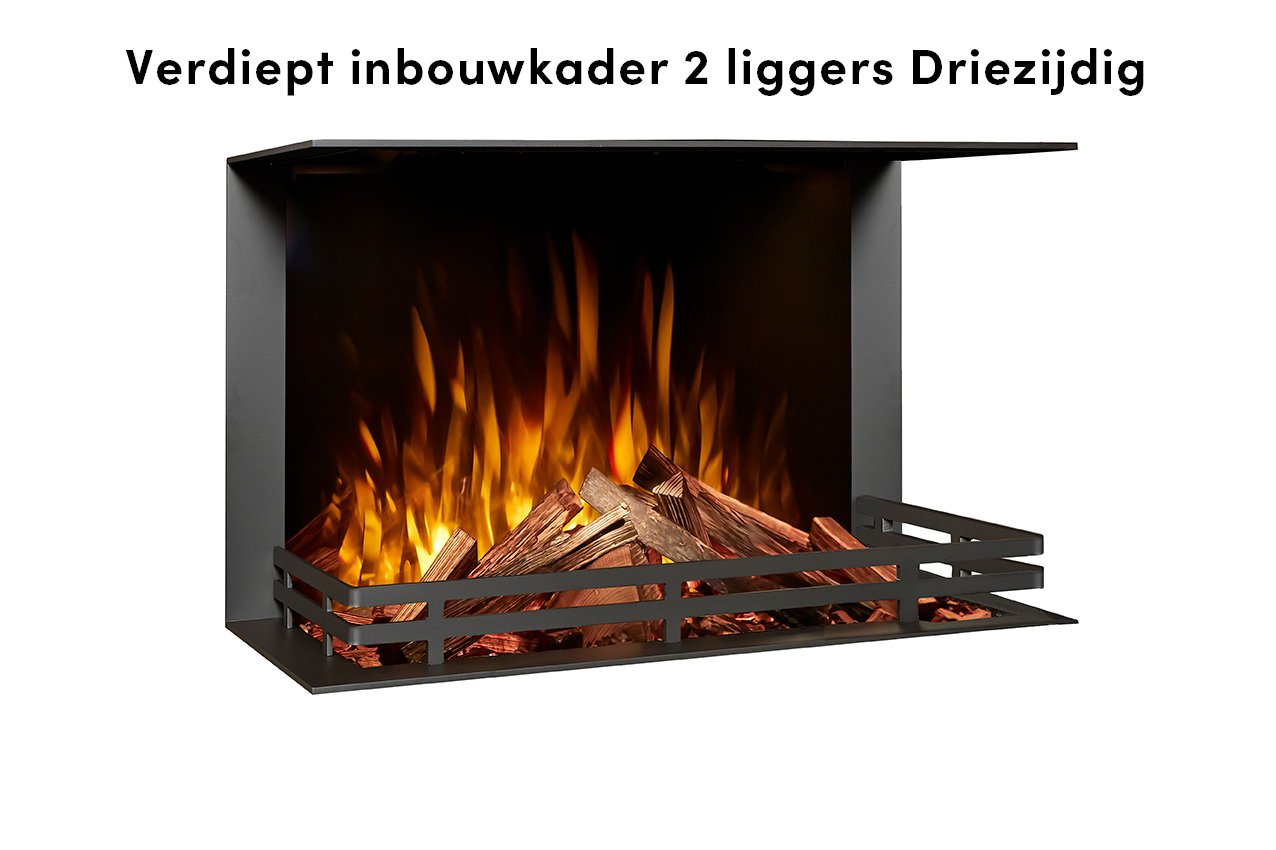 Fair Fires Tru Vizion Solution insert 650 Driezijdig inbouwhaard met vlammen
