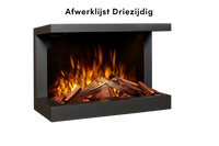 Fair Fires Tru Vizion Solution insert 650 Driezijdig in zwarte uitvoering met vlammen