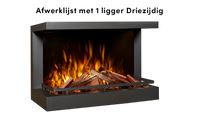 Fair Fires Tru Vizion Solution insert 650 Driezijdig, driezijdige haard met vlammen