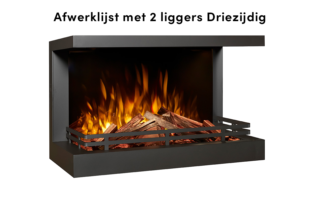 Fair Fires Tru Vizion Solution insert 650 Driezijdig met vlammen