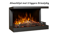Fair Fires Tru Vizion Solution insert 650 Driezijdig met vlammen