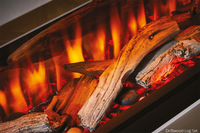 Charlton & Jenrick I-1800e Deep met driftwood houtblokken en vlammen
