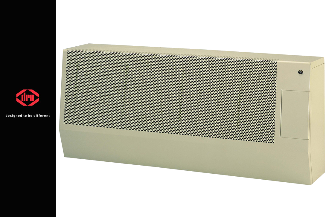 DRU Art 8 gevelkachel, beige wandmodel met geperforeerd front