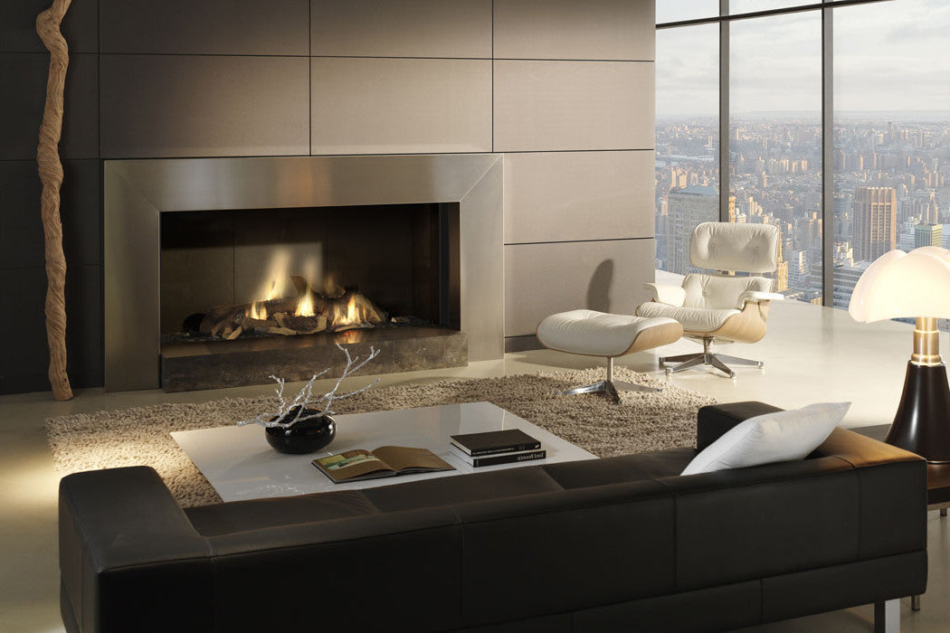 DRU Cosmo Eco Wave ingebouwde gashaard in moderne woonkamer