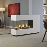 DRU Metro 100XTU Eco Wave in moderne woonkamer met vlammen