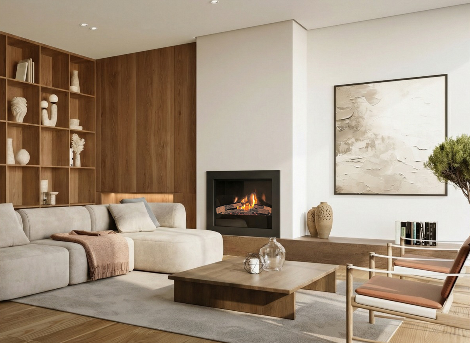 Element4 DSE 70 Bio gashaard in moderne woonkamer