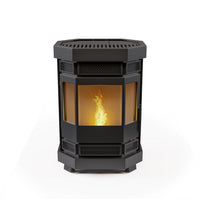 Duroflame Batavia T4.2 pelletkachel met zichtbare vlam achter glas