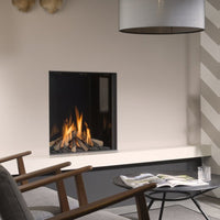 Element4 Cupido 70 in woonkamer met brandend realflame-burner